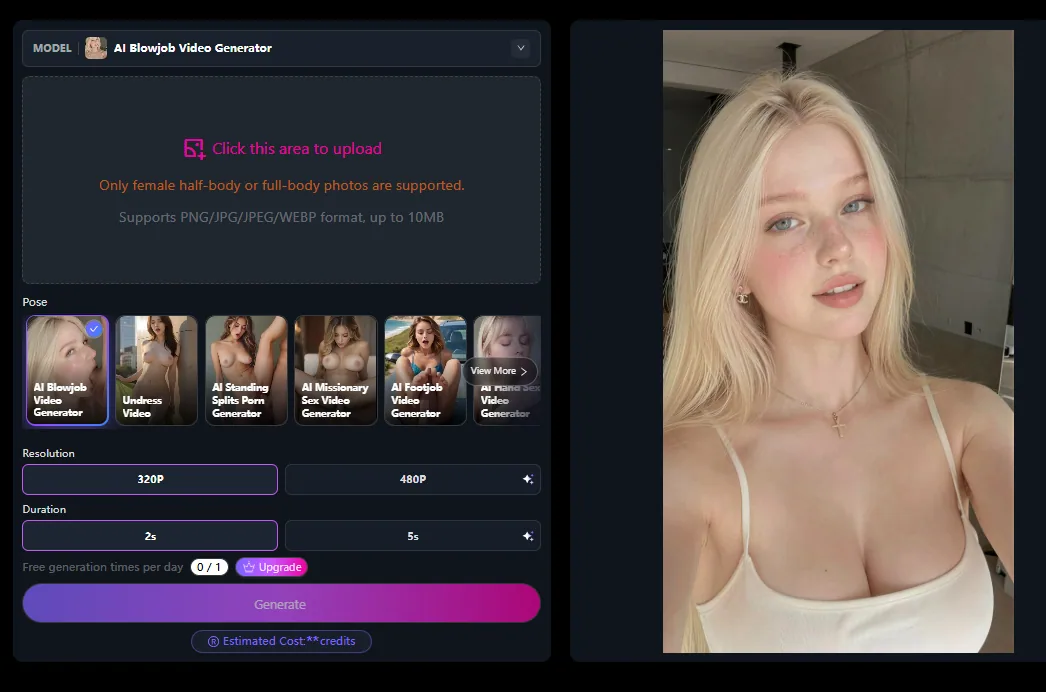 How to Create AI Blowjob Videos from Images with LustplayAI